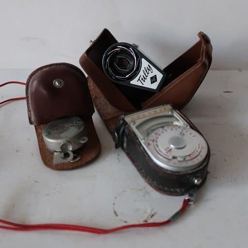 Rowi zelfontspanner Agfa Tully flitser Sekonic lichtmeter, Ophalen of Verzenden, Gebruikt, Spiegelreflex, Overige Merken
