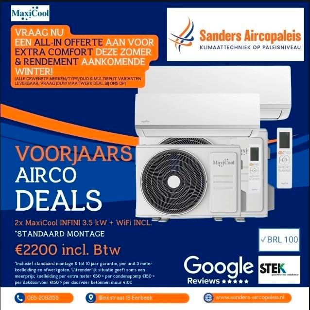 Super Sale Daikin LG Mitsubishi maxicool!!!, Witgoed en Apparatuur, Airco's, Nieuw, Wandairco, 100 m³ of groter, 3 snelheden of meer