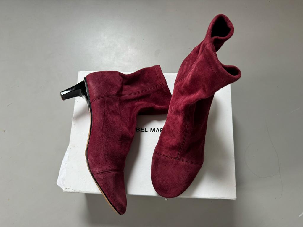 Isabel Marant sock velvet boots size 39, Isabel Marant, Overige kleuren, Lage of Enkellaarzen, Ophalen of Verzenden