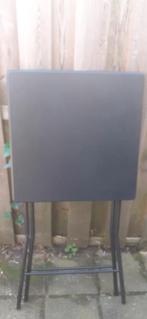 Zwarte inklapbare bartafel, Huis en Inrichting, Tafels | Eettafels, Ophalen, Kunststof, Gebruikt, 50 tot 100 cm