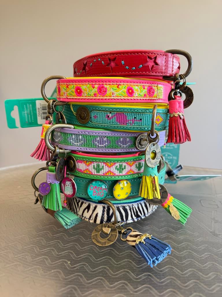 Dwam halsbanden maat L2,5 cm, Ophalen of Verzenden, Handgemaakt, Zo goed als nieuw