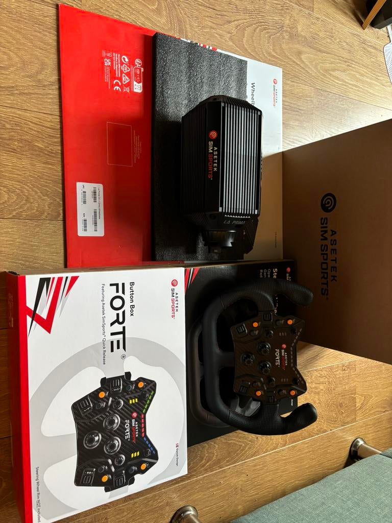 ASETEK Bundel Stuur + Wheelbase, 1 speler, Ophalen, Zo goed als nieuw, Racen en Vliegen