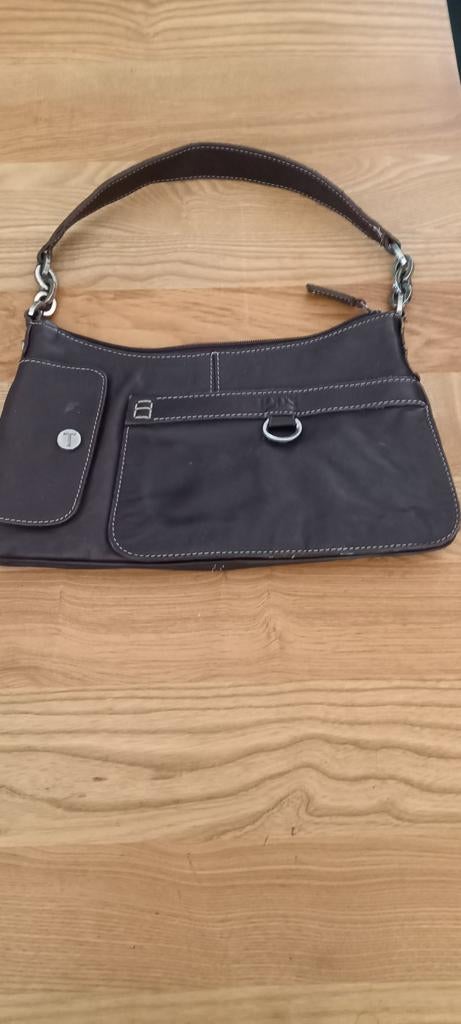 '  TODS  ' tasje. Bruin met rits, Sieraden, Tassen en Uiterlijk, Tassen | Damestassen, Ophalen of Verzenden, Zo goed als nieuw