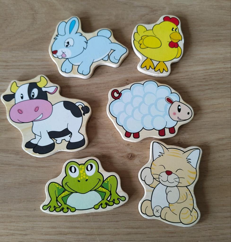 HOUTEN DIEREN MAGNETEN*MEMO BORD*KOELKAST enz, Kinderen en Baby's, Speelgoed | Houten speelgoed, Verzenden, Zo goed als nieuw