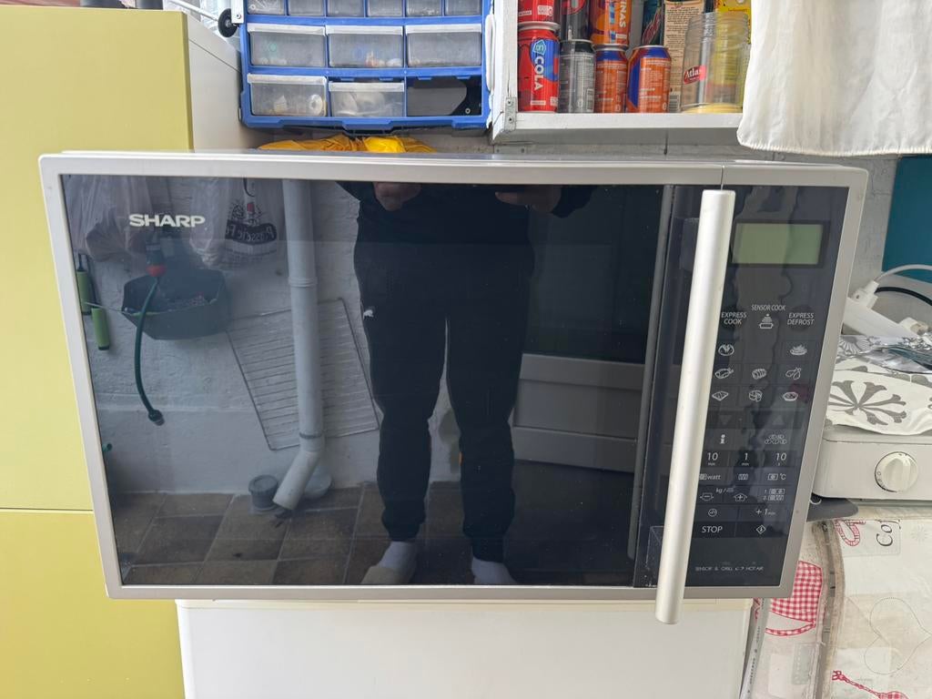 Sharp R-961INW CombiMagnetron | Werkt Goed | Schoon, Witgoed en Apparatuur, Magnetrons, Ophalen, Combimagnetron, Gebruikt, Hete lucht