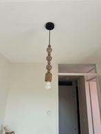 Stijlvolle houten kralen hanglamp - Boho/Scandinavisch, Huis en Inrichting, Ophalen, Zo goed als nieuw, Hout, 50 tot 75 cm