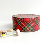 vintage schots geruit BLIK rode ruit fifties Mid Century, Verzamelen, Blikken, Ophalen of Verzenden, Gebruikt, Overige