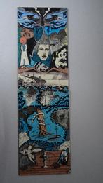 2 geplastificeerde originele tekeningen van Frits Dang,1970, Ophalen of Verzenden