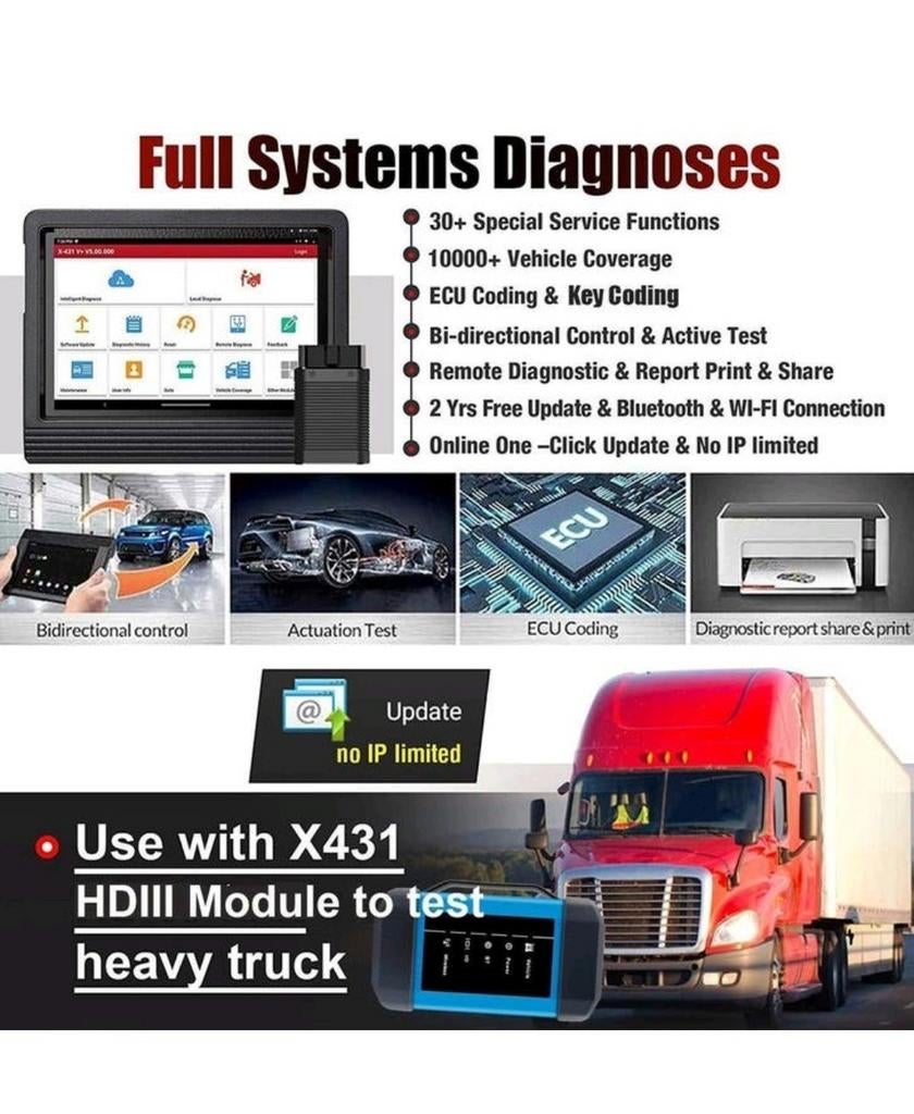 Launch Uitleesapparaat Vrachtwagens Daf Diagnose Man Scania, Auto diversen, Autogereedschap, Ophalen of Verzenden, Nieuw