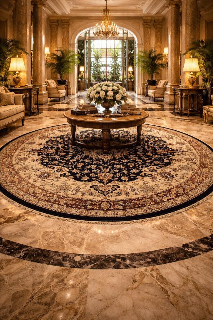 Rond Perzisch Tapijt Ziglar(Round carpet/ Rug) 200Ø diameter, Huis en Inrichting, Stoffering | Tapijten en Kleden, Zo goed als nieuw