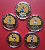 Muntenset 5 delig 100 years Disney Donald Mickey ea, Verzamelen, Verzenden, Mickey Mouse, Nieuw, Overige typen