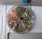 Hema zesdelige set bureauaccessoires groen beige, Ophalen of Verzenden, Nieuw