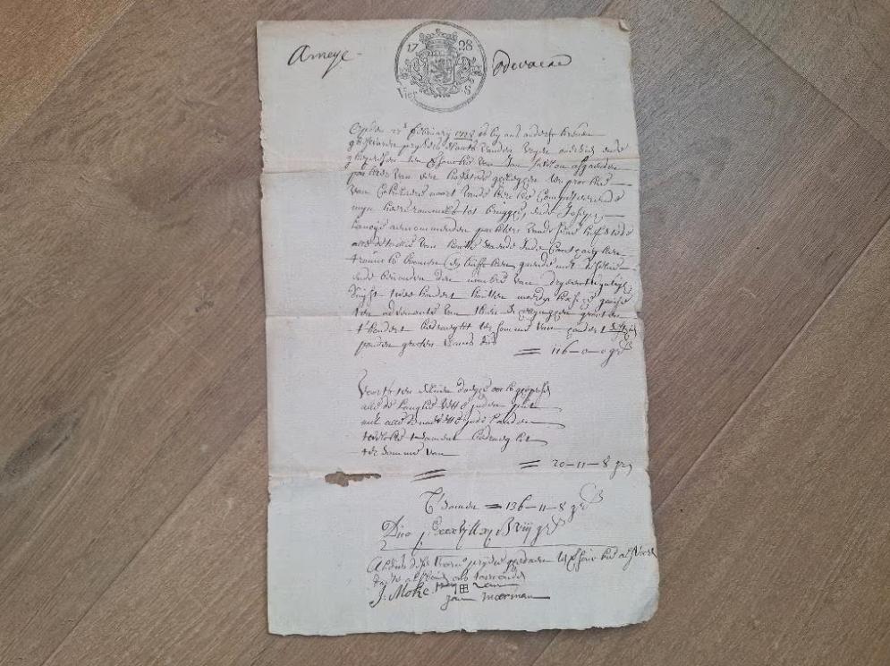 [Koopje] 1728 Manuscript Rommel Vrije Brugge Koekelare, Verzenden, Brief
