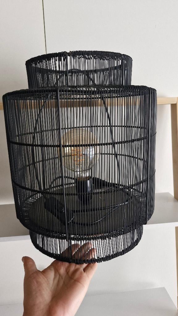 Zwart design lamp, Ophalen, Zo goed als nieuw, Minder dan 50 cm
