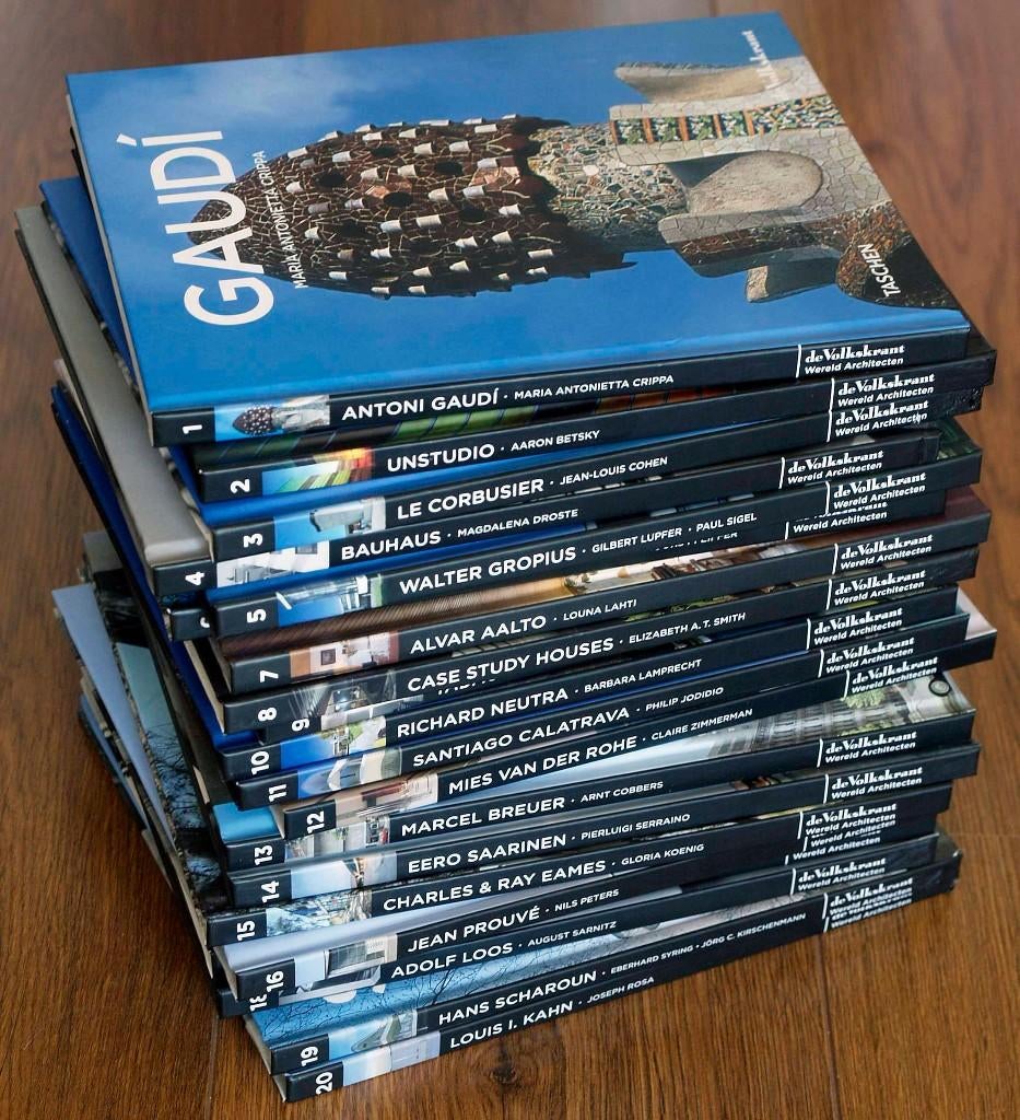 Wereld Architecten 20-delige serie | Volkskrant | Taschen, Boeken, Kunst en Cultuur | Architectuur, Gelezen, Architecten, Ophalen of Verzenden