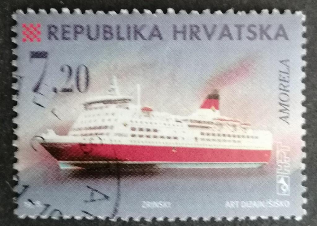 KROATIË - schip 1998, Verzenden, Overige landen, Gestempeld