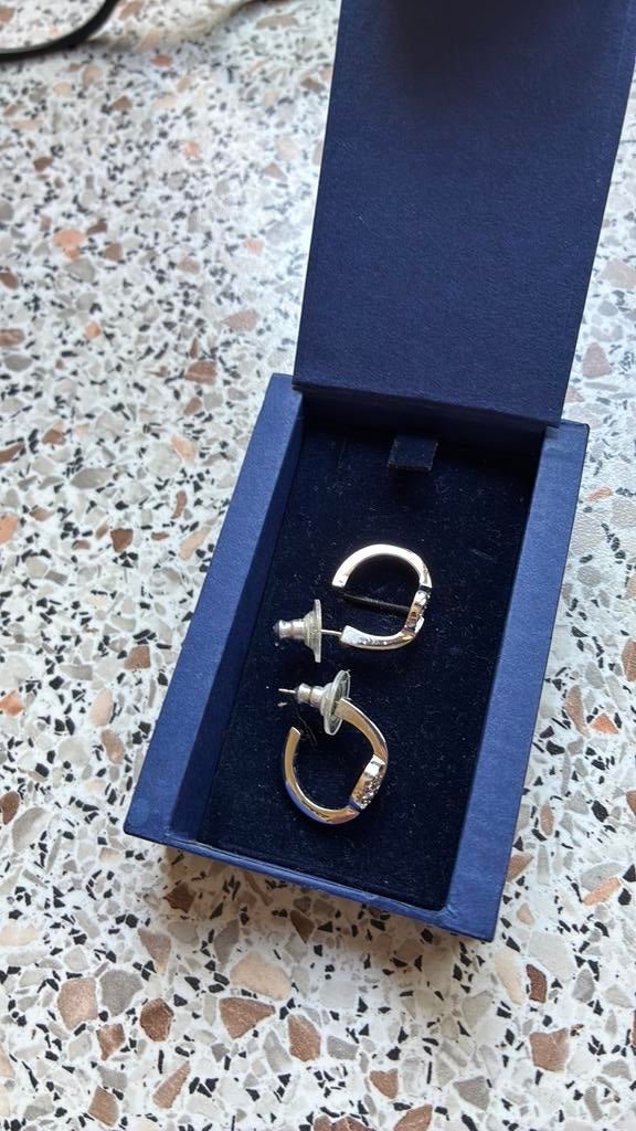 Swarovski oorbellen, Ophalen of Verzenden, Zo goed als nieuw, Zilver