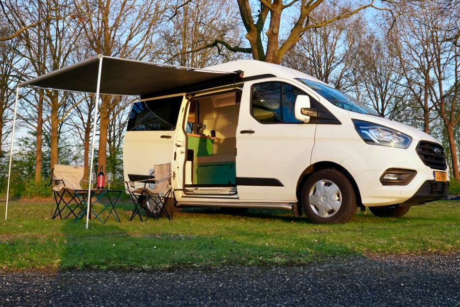 Unieke Ford Transit Custom 2018 L1H2 buscamper nieuwe inbouw, Chemisch toilet, Buscamper of Camperbus, Ford, Tot en met 2