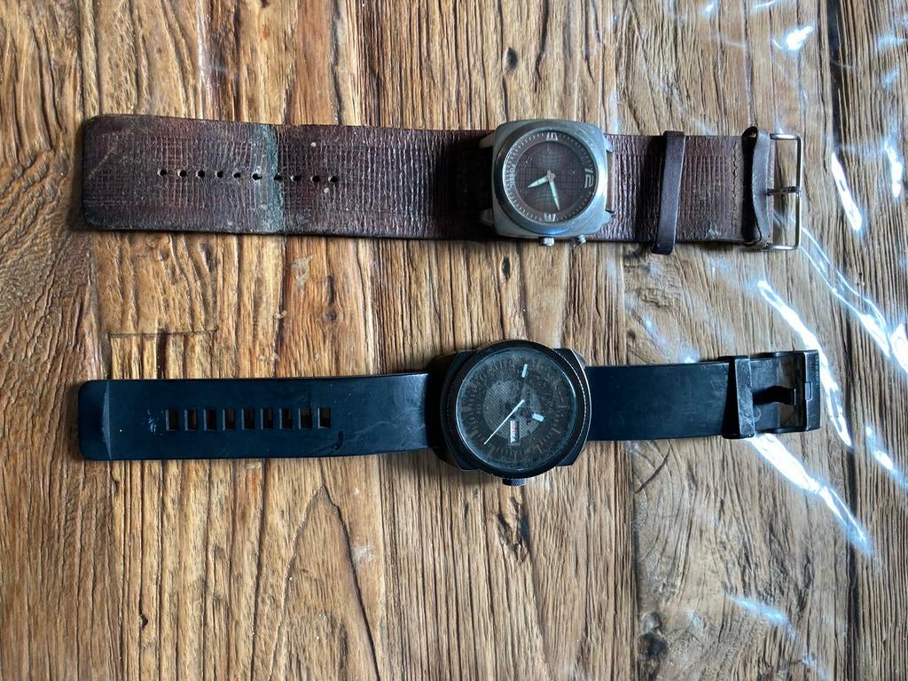 Diesel en Fossil horloges, Overige merken, Staal, Polshorloge, Ophalen of Verzenden