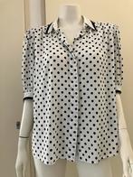 Frank Walder polkadot blouse met pofmouw, Overige kleuren, Maat 42/44 (L), Ophalen of Verzenden, Gedragen