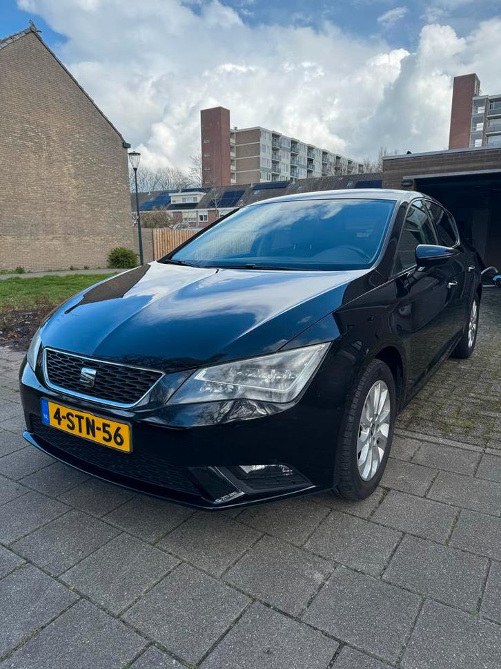 Seat Leon 1.4 TSI 90KW 2013 Zwart, Auto's, Seat, Leon, ABS, Airbags, Airconditioning, Alarm, Bluetooth, Bochtverlichting, Boordcomputer