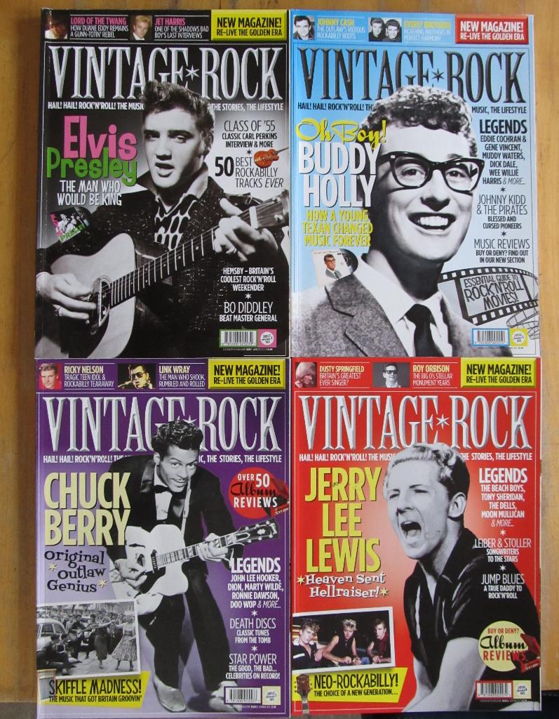 Vintage Rock Magazine nrs.1-4 2011/2012 Rock ‘n roll Fifties, Verzamelen, Tijdschriften, Kranten en Knipsels, Ophalen of Verzenden