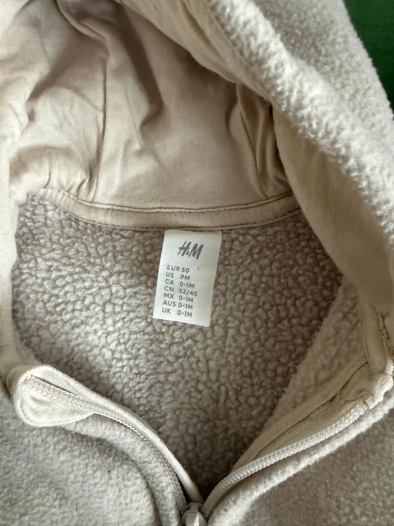 H&M Fleece Overall met Capuchon - Maat 50, Ophalen of Verzenden, Zo goed als nieuw, Jongetje of Meisje, Pakje
