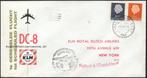 1e KLM DC8 vlucht New York 1960, Verzenden, Envelop