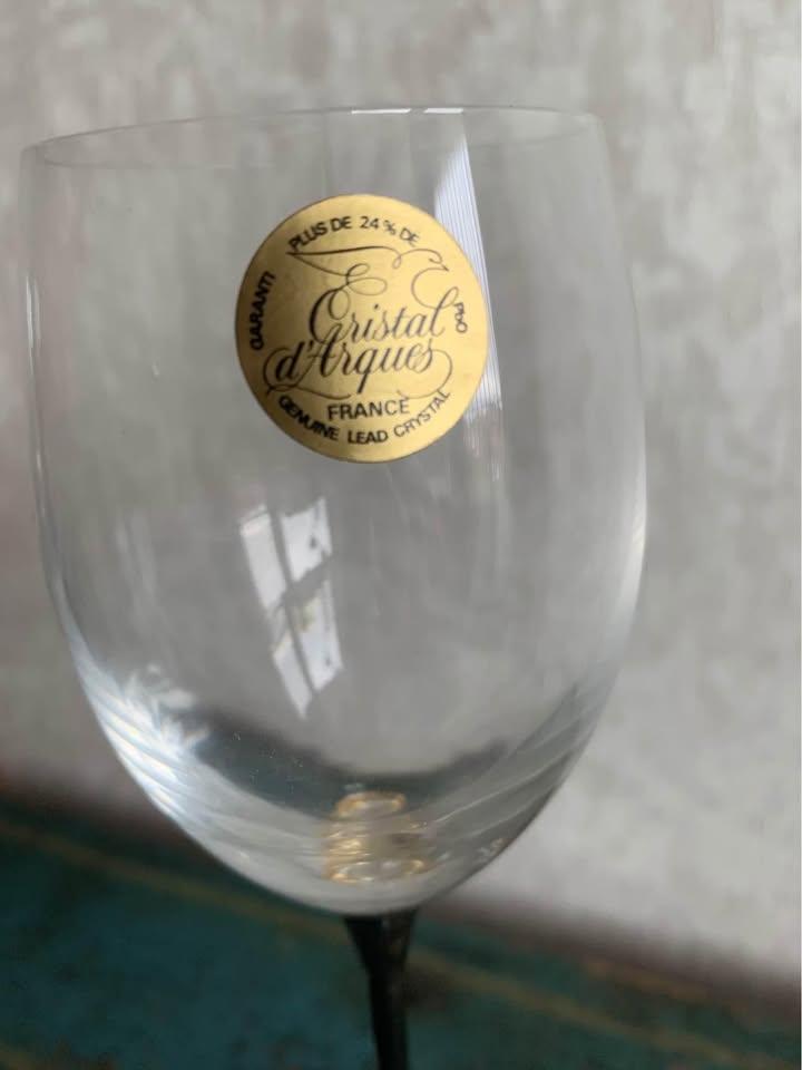 Kristallen glazen met zilveren steel en voet, Antiek en Kunst, Ophalen of Verzenden