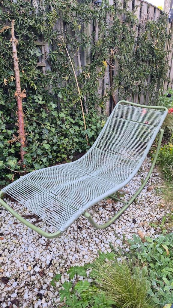 Schommel ligbed tuin groen - H 70,5 x B 62 x L 155 cm, Ophalen, Gebruikt, Metaal