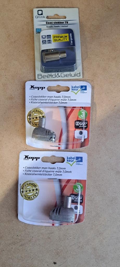 2x Kopp coaxiale haakse stekkers 7.0mm️ Coax Stekker, Ophalen of Verzenden