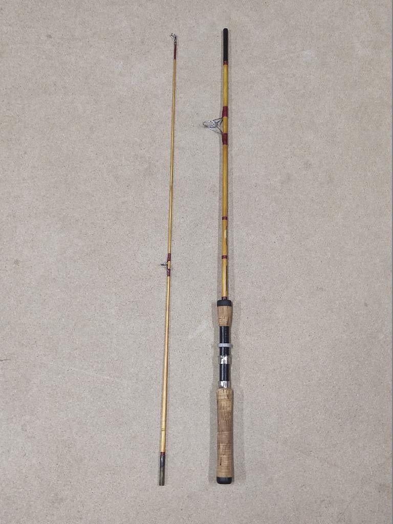 Vintage hengel spin fiwa ohio nr.52 glas 1,65 meter, Watersport en Boten, Ophalen, Gebruikt, Werphengel