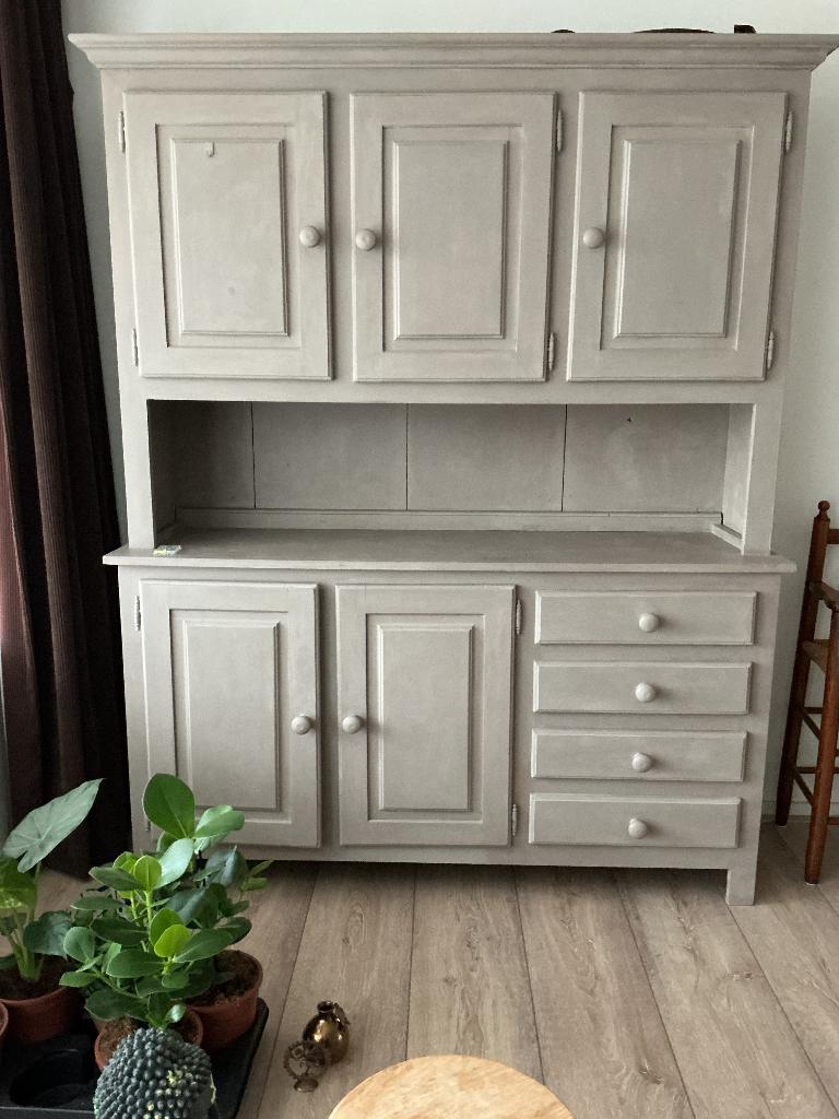 Massief Eikenhouten kast, Huis en Inrichting, Kasten | Buffetkasten, Ophalen, Gebruikt, Eikenhout, 150 tot 200 cm