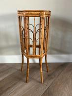1960’s Tortoise Bamboe Hexagonale hoge plantenstandaard, Ophalen of Verzenden, Gebruikt