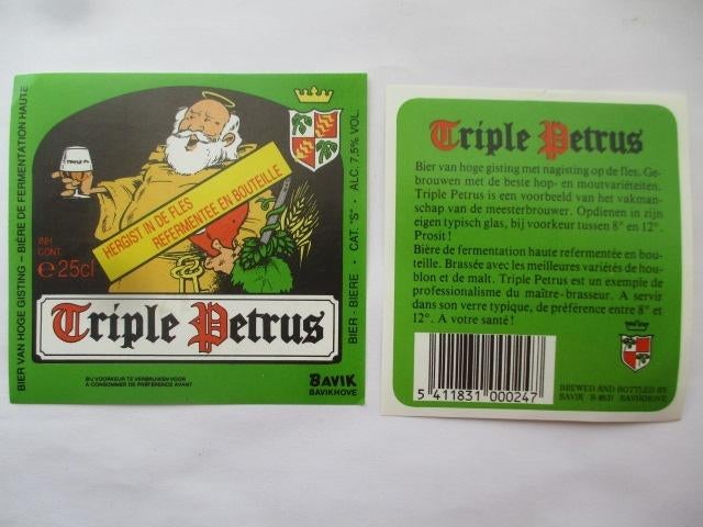 bieretiket Belgie 16-3 (C21) bavik, Verzamelen, Biermerken, Ophalen of Verzenden, Nieuw, Overige typen, Overige merken