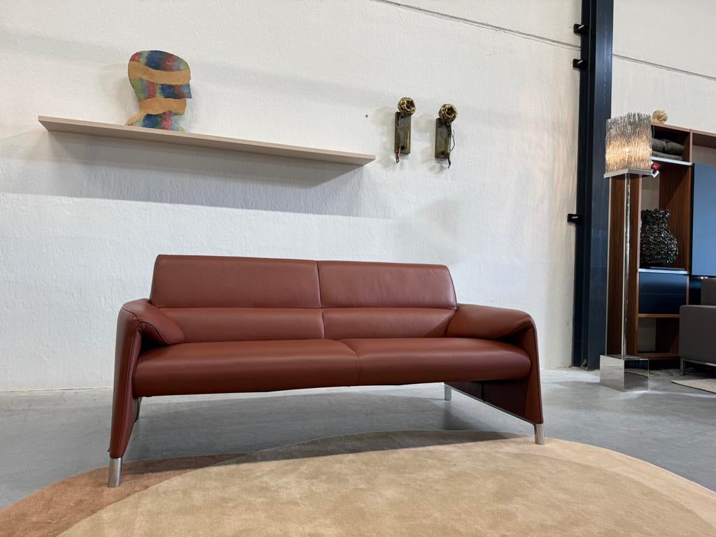 Nieuwstaat Leolux Felizia Bank 2,5 zits Senso Rust, Leolux, Tweepersoons, 75 tot 100 cm, Ophalen of Verzenden