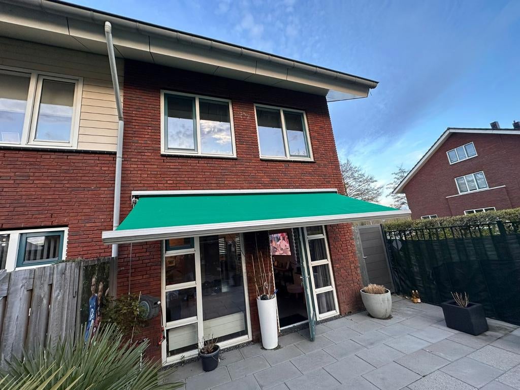 Zonnescherm 500x250 cm - Groen knikarmscherm, Ophalen of Verzenden