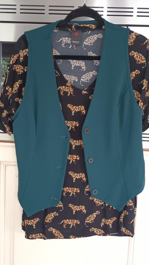Shirt Penn&ink maat 38 met groen gilet, Kleding | Dames, Tops, Penn&ink, Ophalen of Verzenden