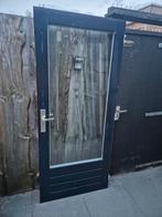 Hardhouten buitendeur. 88x201.5cm. Dubbelglas., Ophalen, Gebruikt, 80 tot 100 cm, Buitendeur