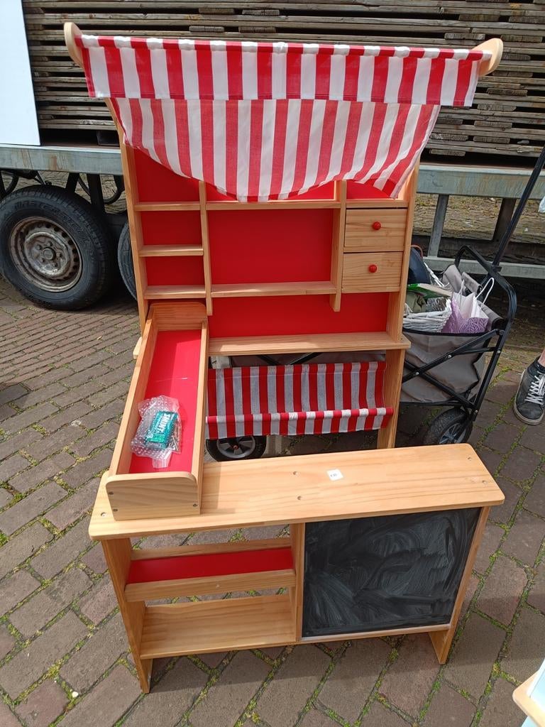 Houten speelgoed winkeltje/kraampje, Ophalen, Meubelstuk of Keukentje