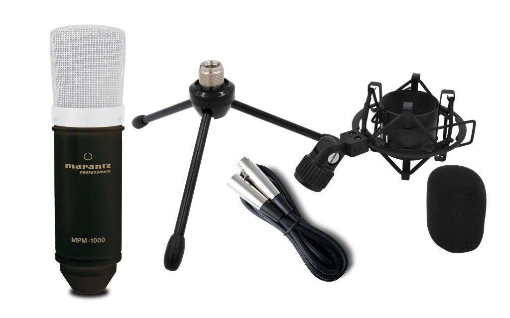 Marantz condensator microfoon  +  PDX25 USB interface, Ophalen of Verzenden, Zo goed als nieuw, Studiomicrofoon