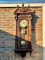 Monumentale regulateur klok met wortelnoten kast, Antiek en Kunst, Antiek | Klokken, Ophalen of Verzenden
