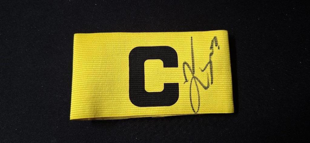 Aanvoerdersband met handtekening; Kasper Dolberg # Ajax, Verzamelen, Sportartikelen en Voetbal, Ophalen of Verzenden, Nieuw, Ajax