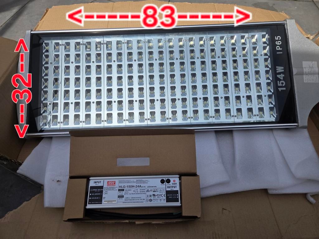 LED Buitenlamp 154W NIEUW (Lantaarnpaal), Overige typen, Ophalen of Verzenden, Netvoeding, Led