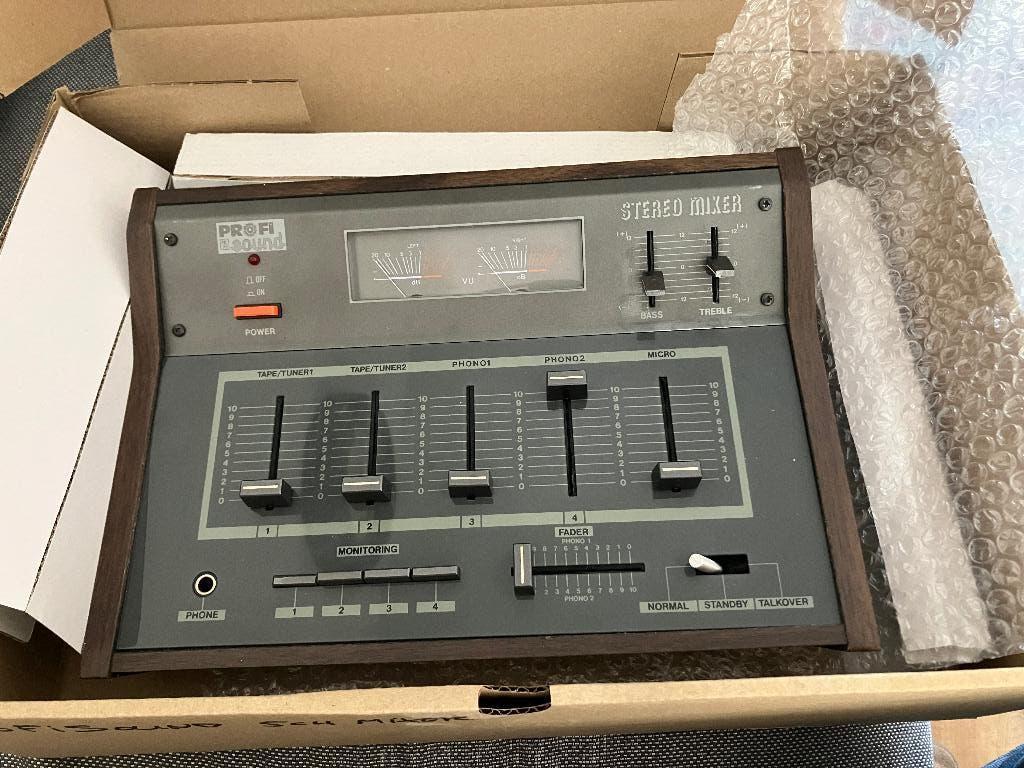 Mixer pofisound 5ch mixer vintage, Ophalen, Gebruikt, 5 tot 10 kanalen, Microfooningang