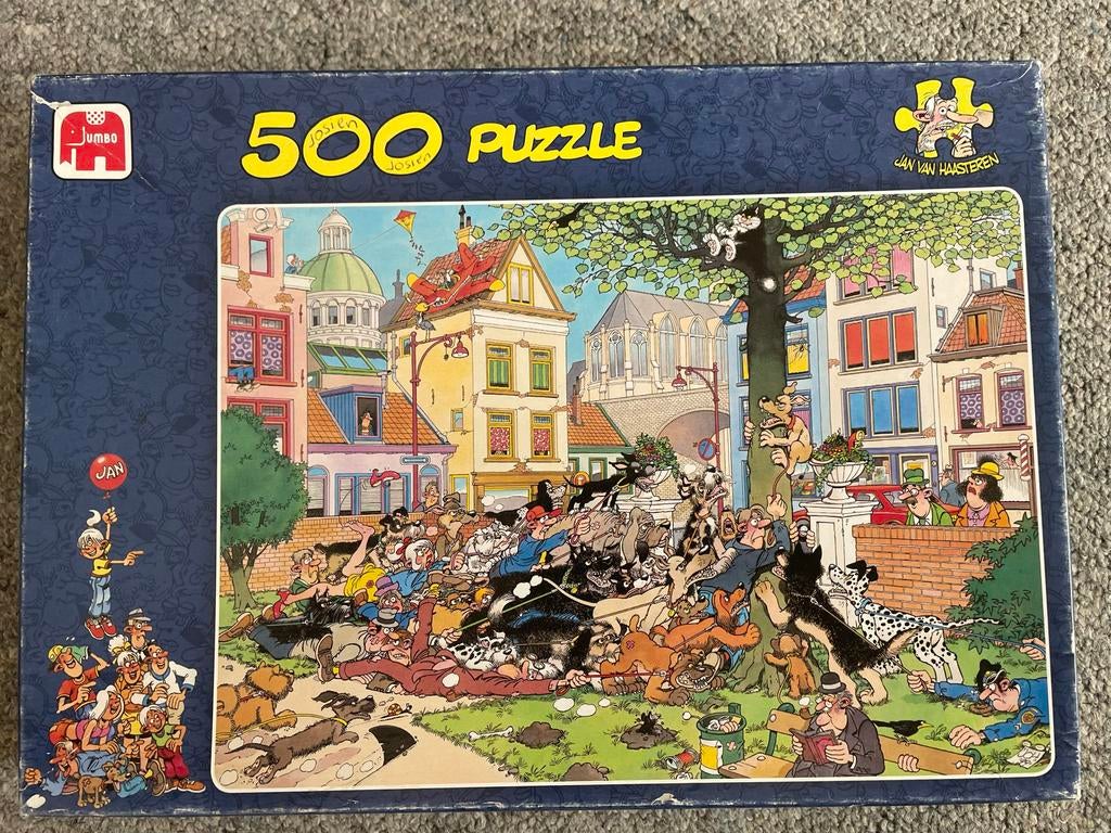 Jan van Haasteren 500 stukjes puzzel - vang die kat, Ophalen, Minder dan 10 stukjes, Gebruikt, 6 jaar of ouder