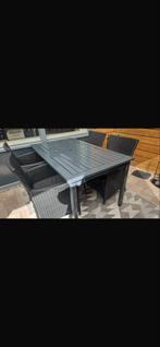 Tuinset met 4 stoelen, 4 zitplaatsen, Gebruikt, Eettafel, Ophalen of Verzenden