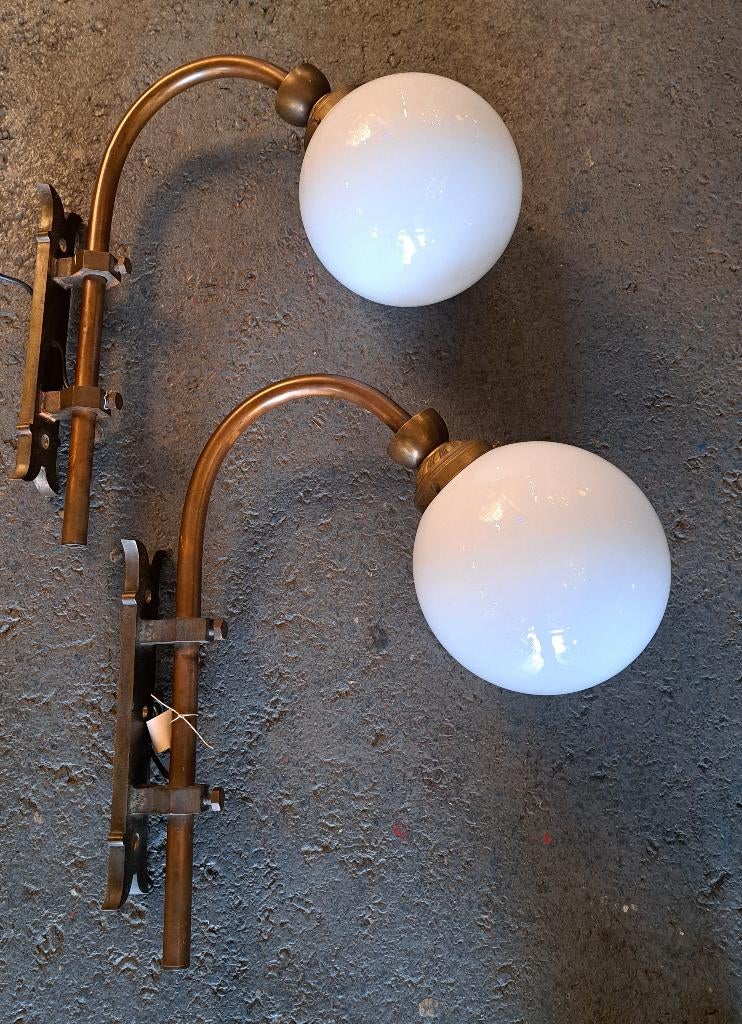 Grote antieke bar cafe / Engelse pub lampen 2 stuks in stock, Ophalen