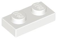 Lego plaatjes/plates 1x2 wit 38 stuks losse onderdelen, Kinderen en Baby's, Speelgoed | Duplo en Lego, Ophalen of Verzenden, Gebruikt