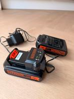 2x accu Black+Decker 18V 1.5AH Lithium, Ophalen of Verzenden, Zo goed als nieuw, Boor- en Schroefmachine